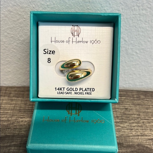 House of Harlow 1960 Jewelry - House of Harlow 1960 Gold Plated Double Teardrop Ring ✨